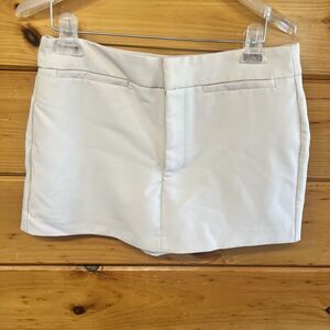 ZARA Cream Skort High Rise Mini Skirt Short Size L